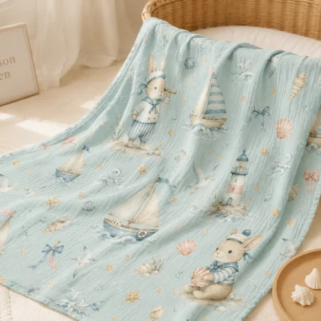 Little Sailor Nursery Design – Seamless Coastal Baby Pattern & Motif Collection for Nursery Textiles, Wallpaper, Invitations & Packaging