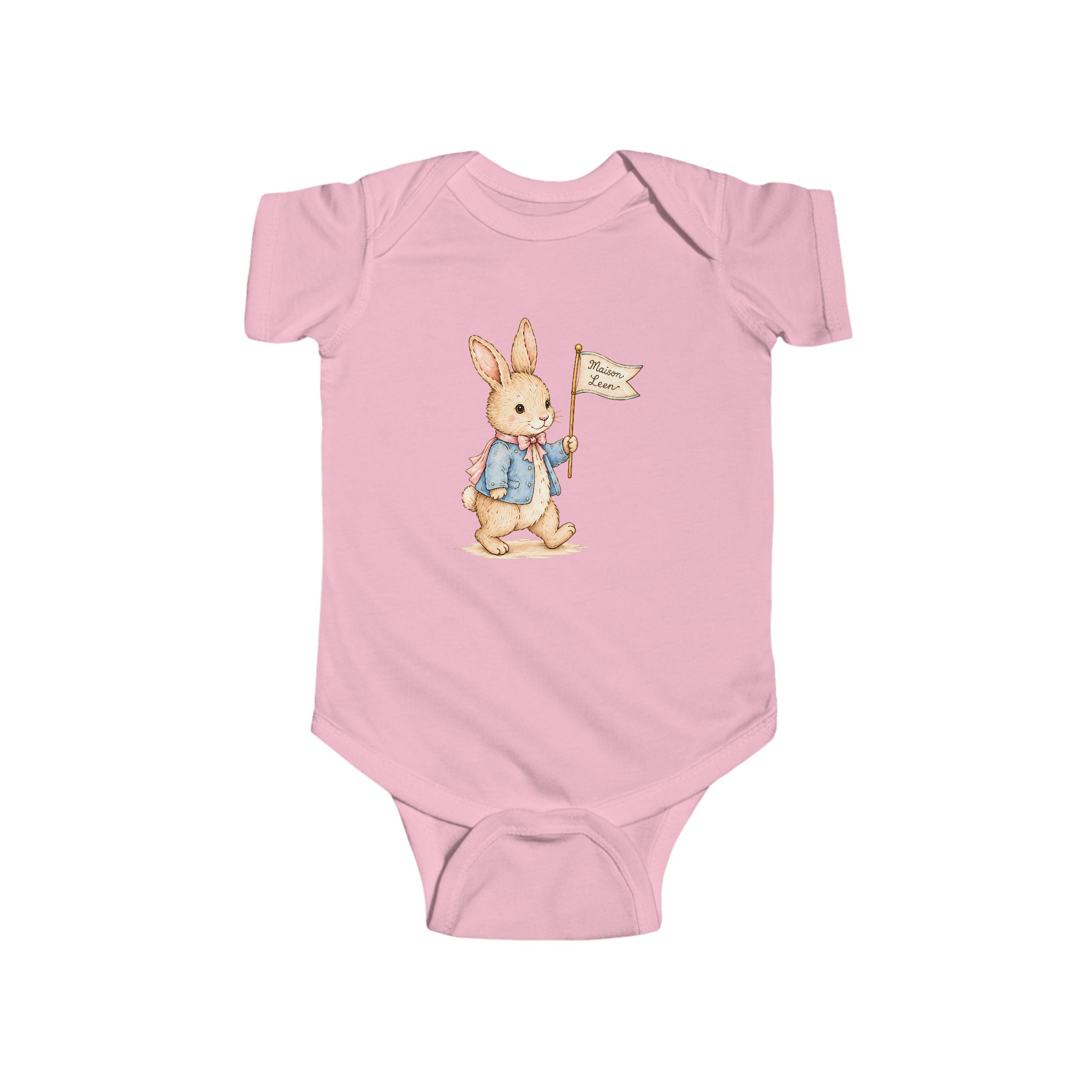 Vintage Bunny Baby Bodysuit — Cute Peter Rabbit-Inspired Infant Onesie - Image 7