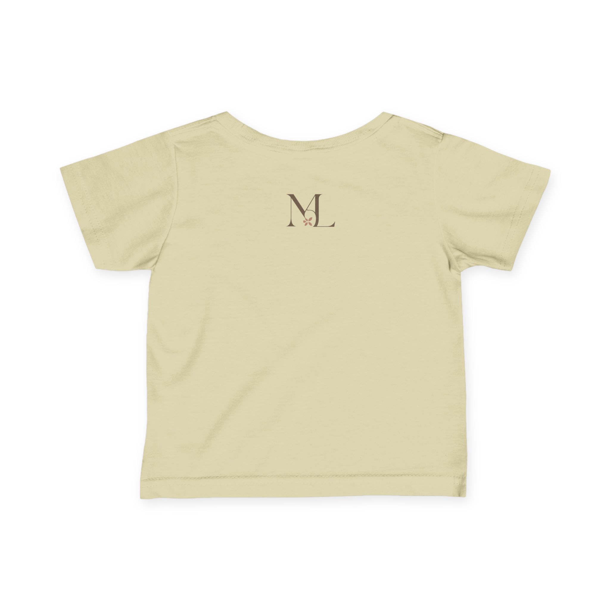 Infant Tee - Vintage Bunny Girl with Bouquet (Personalize Initial on Back) - Image 6