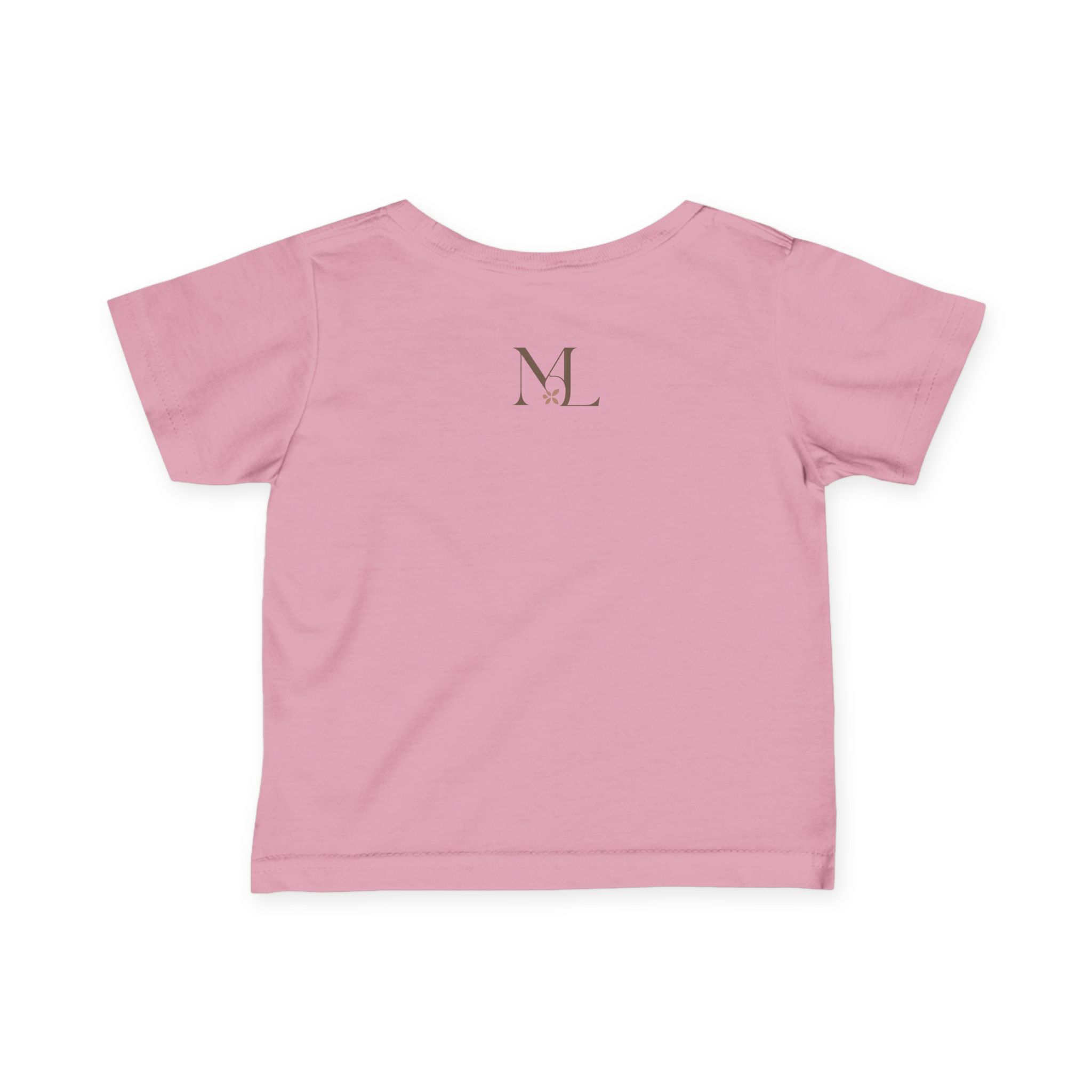 Infant Tee - Vintage Bunny Girl with Bouquet (Personalize Initial on Back) - Image 10